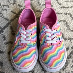 Toddler rainbow Vans. Worn a few times. In excellent condition.
